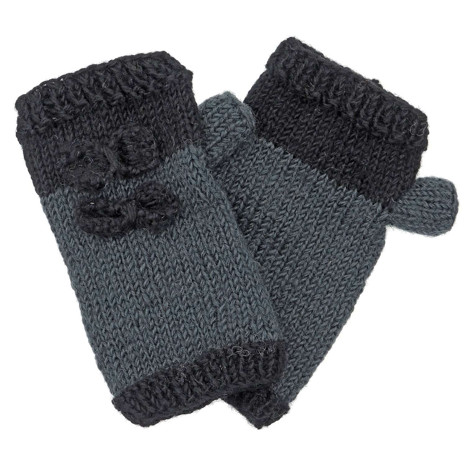 ネパール製 ダブルリボンショートハンドウォーマー - 画像3