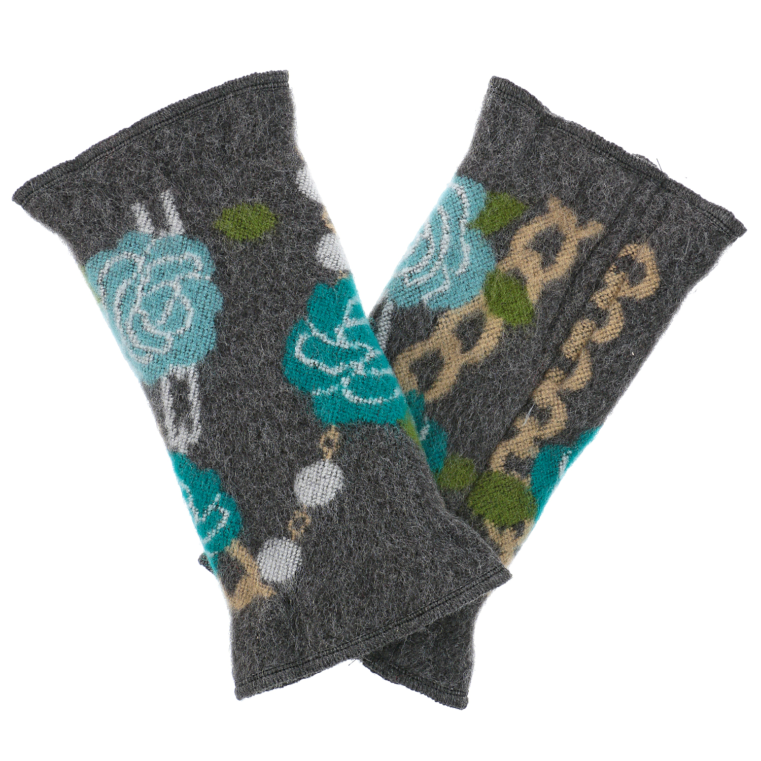 【グレー終了】ラシクモア チェーンローズ ハンドウォーマー - 画像4