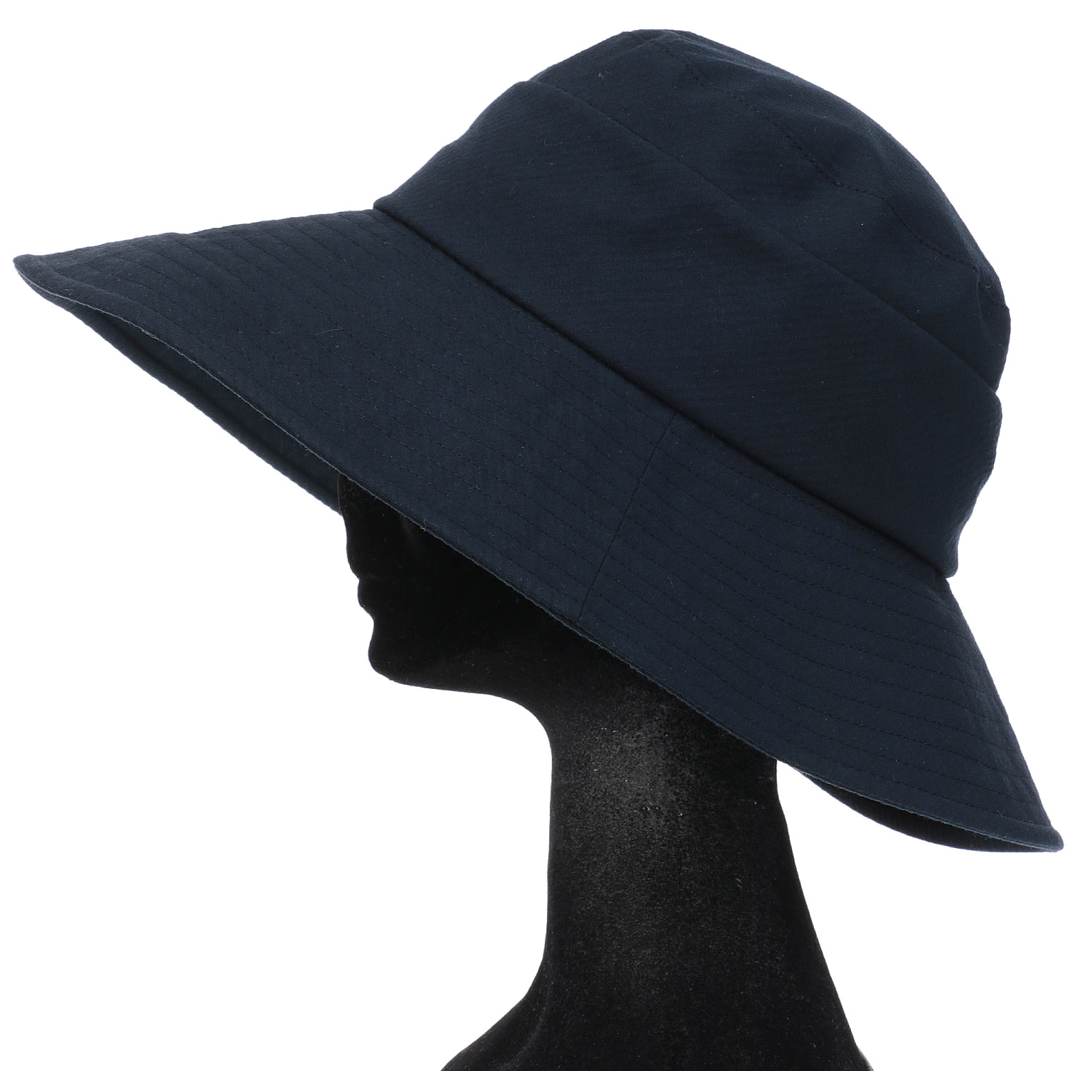 エリートシャポー 遮光綿シルクサッカーつば広ハット - 画像4