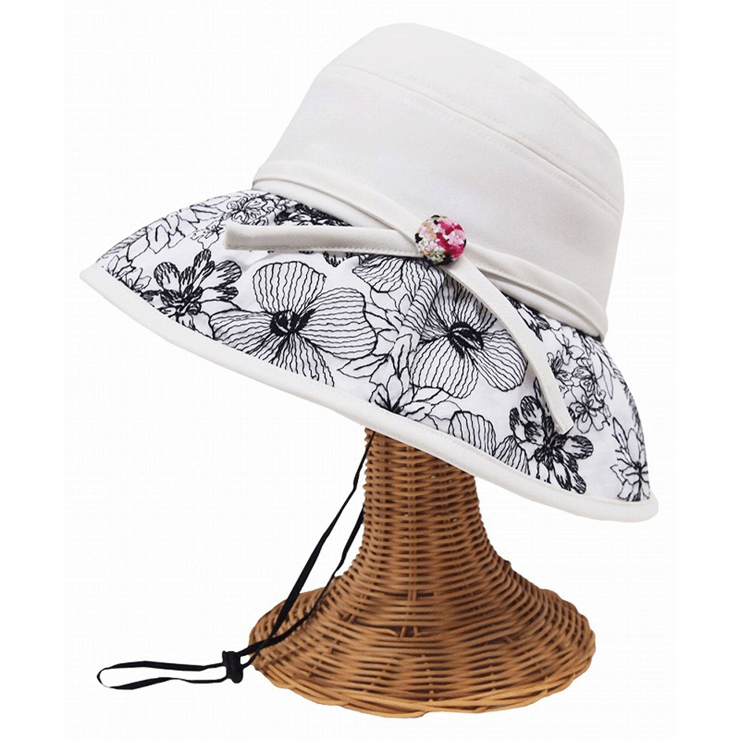 レイクアルスター つば広フラワーハット - 画像2