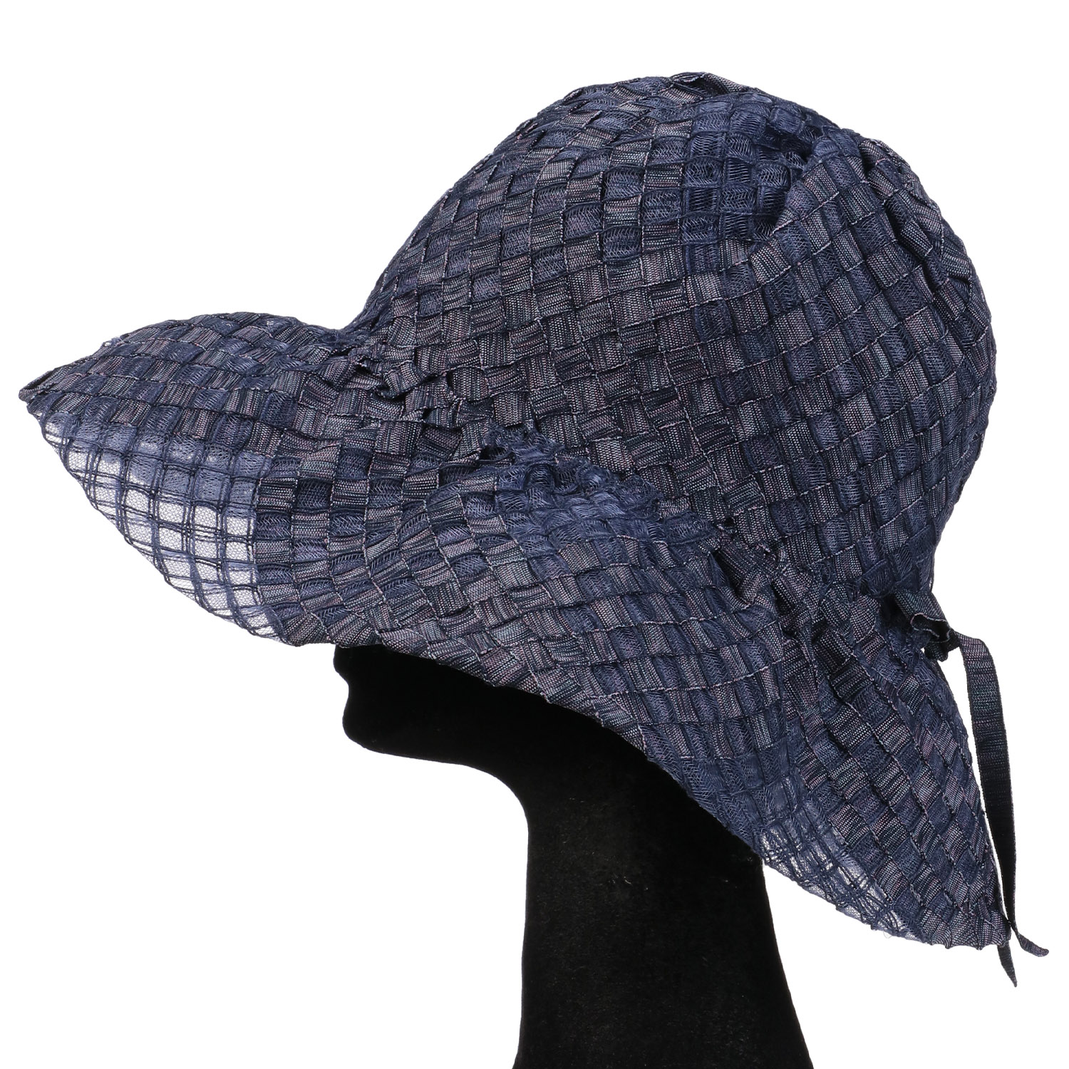 ブロック手編みリボン付きハット - 画像8