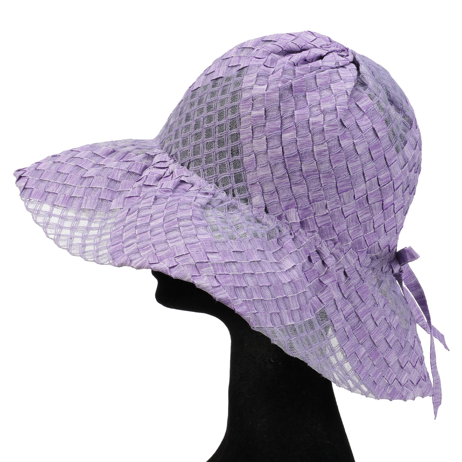 ブロック手編みリボン付きハット - 画像9