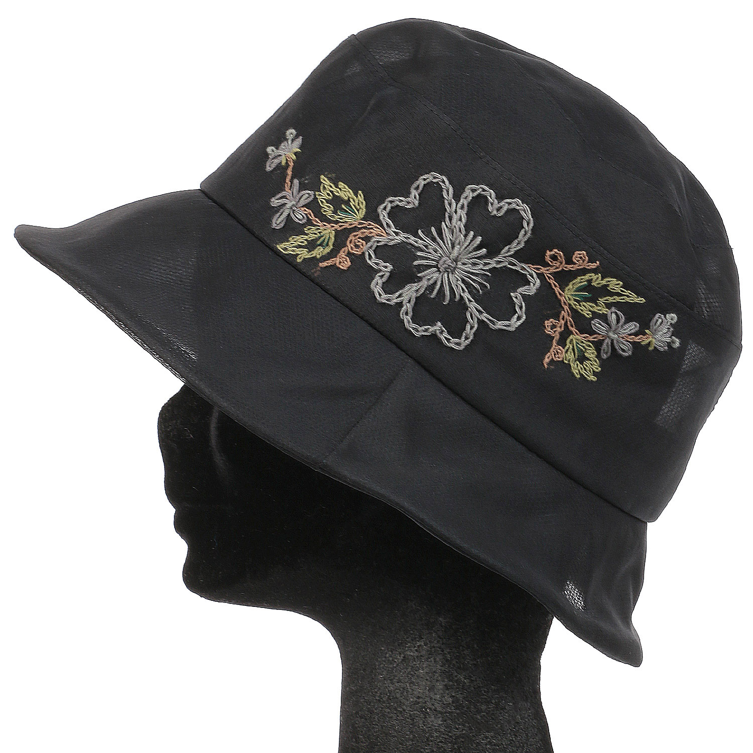 シルクオーガンジー刺繍クロッシェ - 画像2