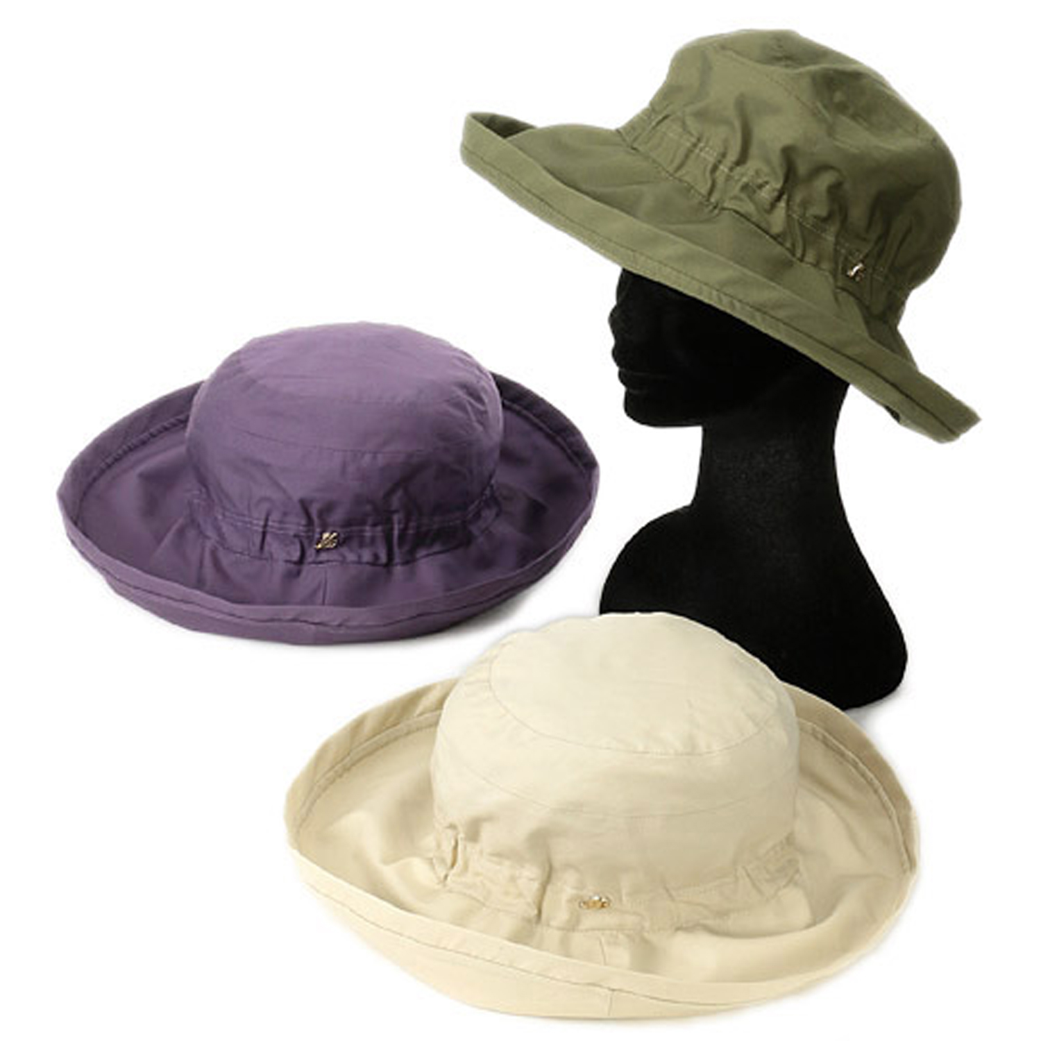 撥水ブロードゴム入りセーラーハット