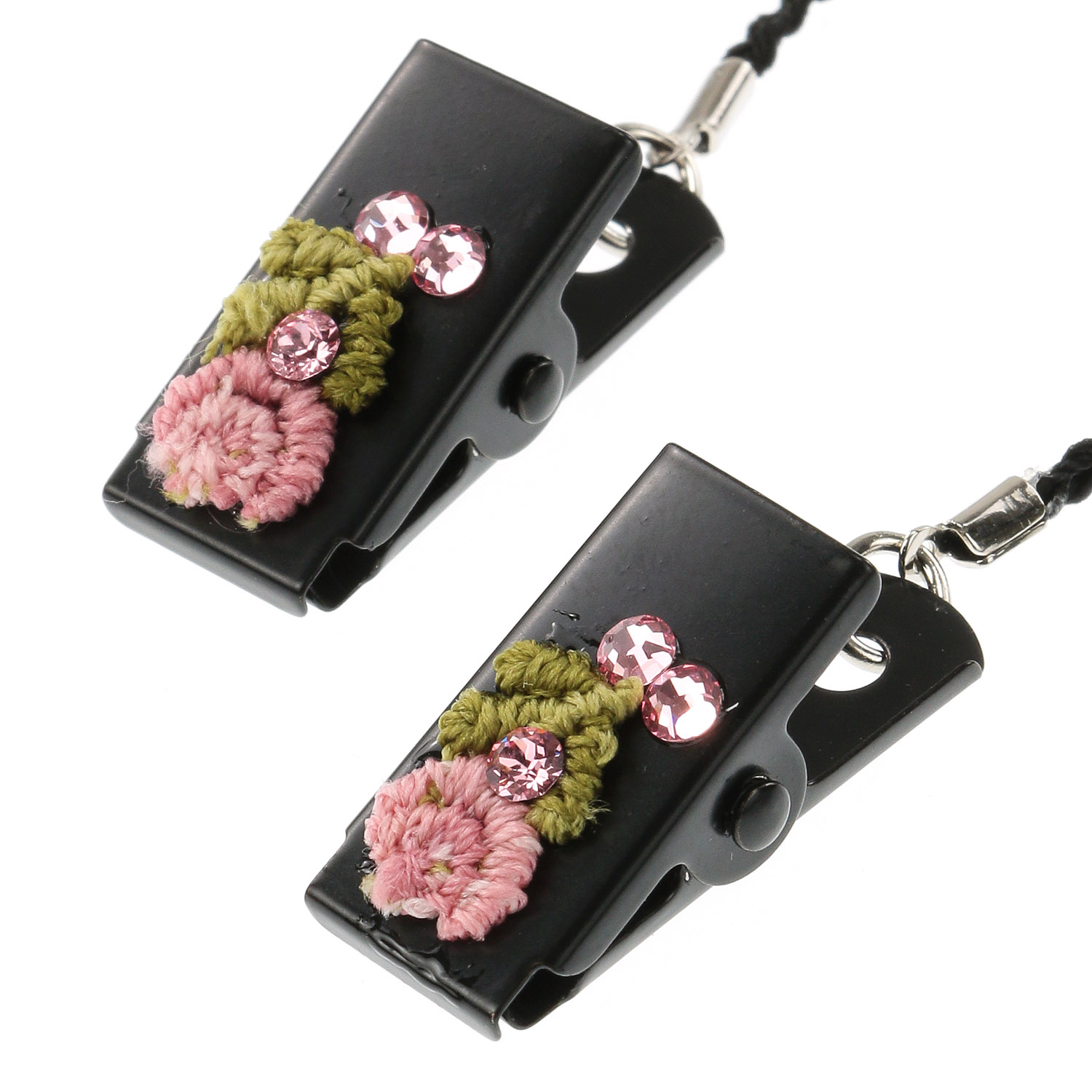 日本製 帽子クリップ プチローズ - 画像2