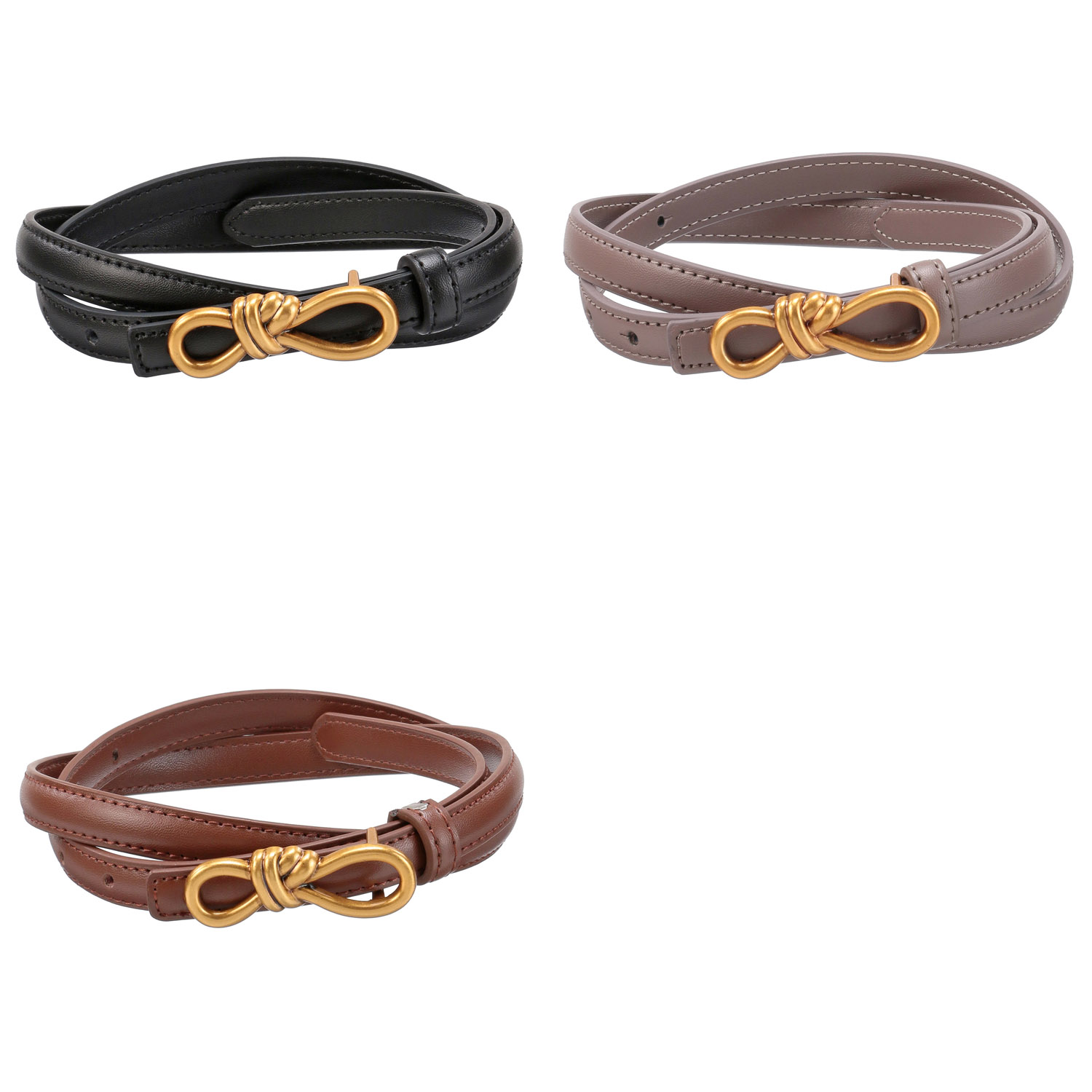 牛革リボンベルト - 画像1