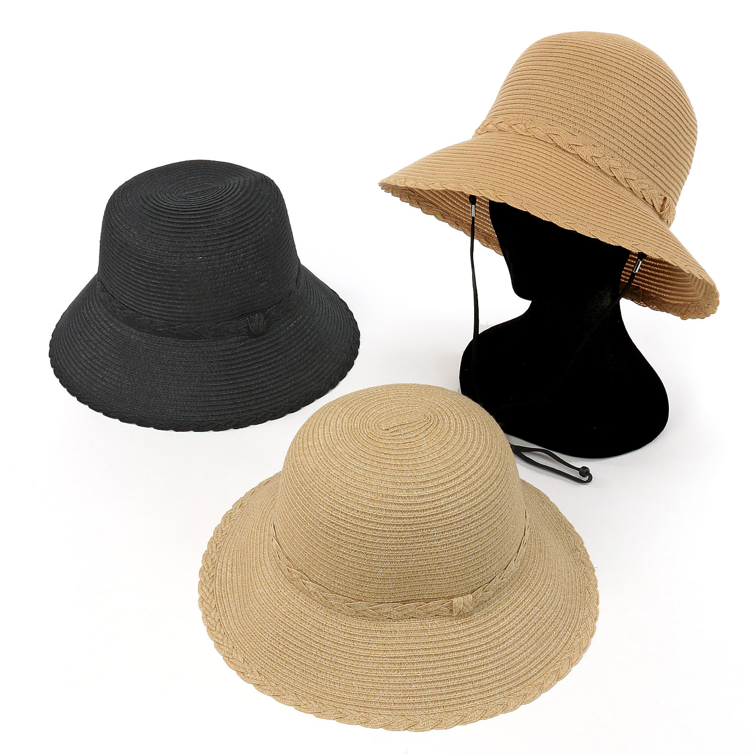 三つ編みブレードハット