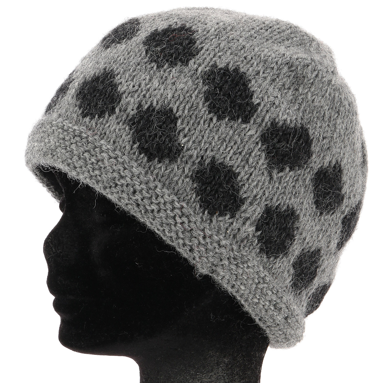 ネパール製 ドットパターンニットキャップ - 画像2