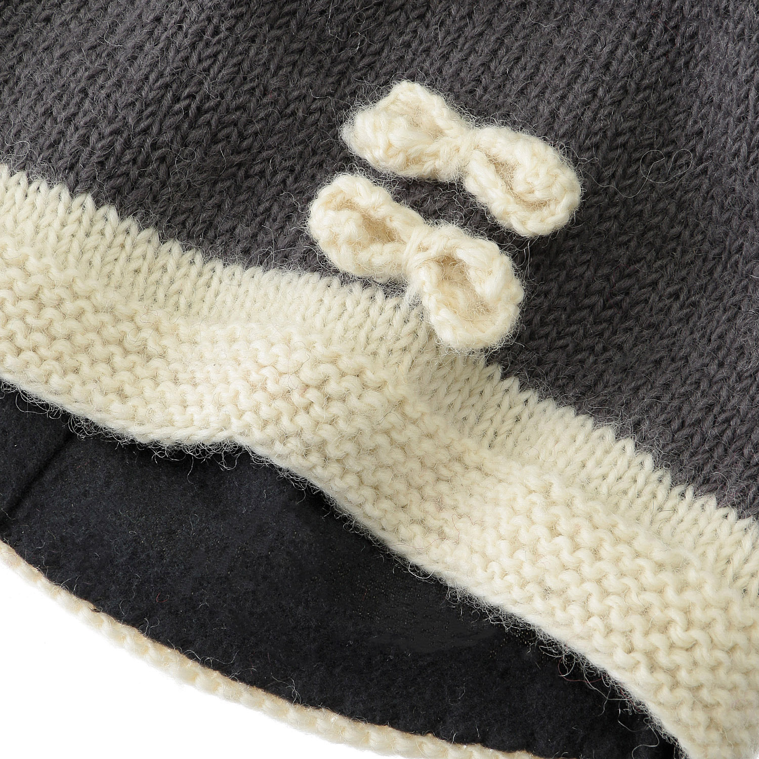 ネパール製 ダブルリボンニットキャップ - 画像2