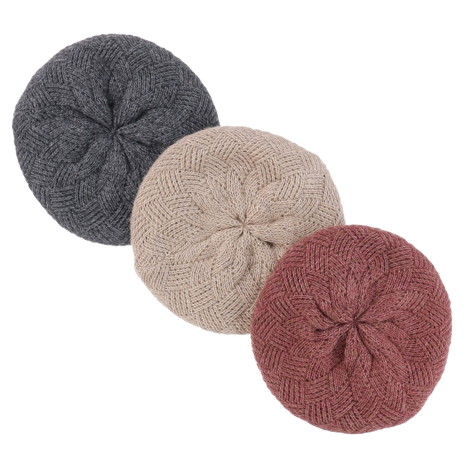 リバーシブルニットベレー - 画像1