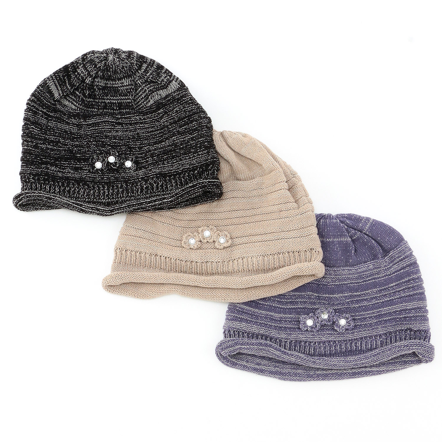 －5℃接触冷感お花付きおうち帽子 - 画像1