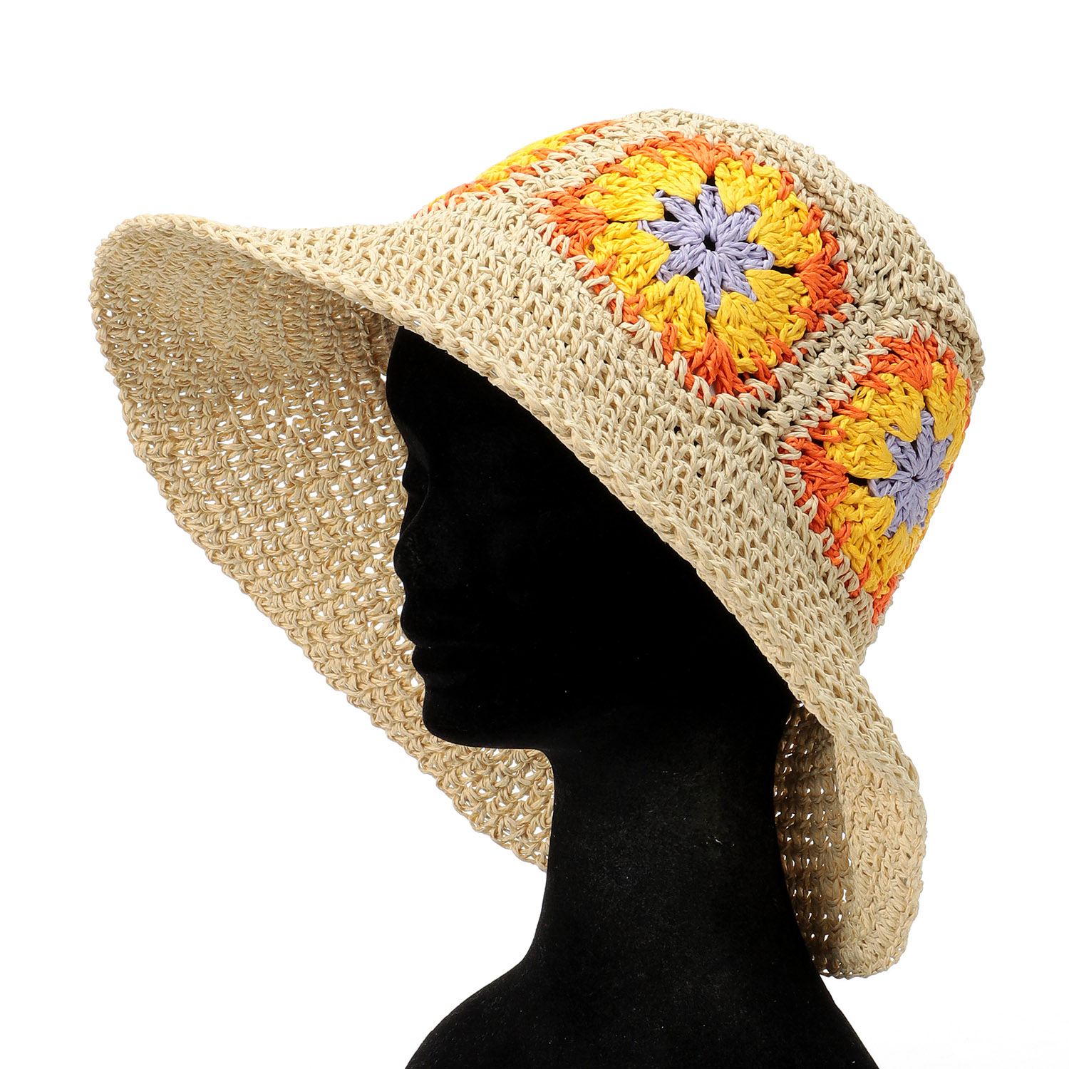 クロッシェ編ペーパーバケットハット - 画像5