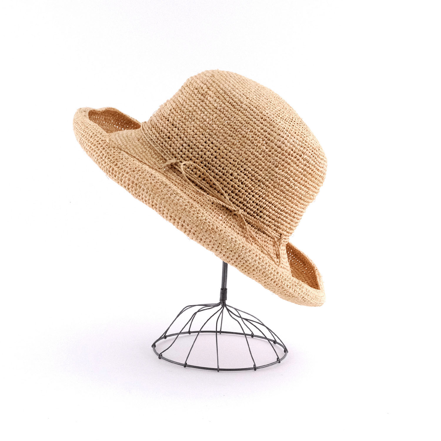上質な雰囲気漂う ラフィアのブリムアップハット - 画像5