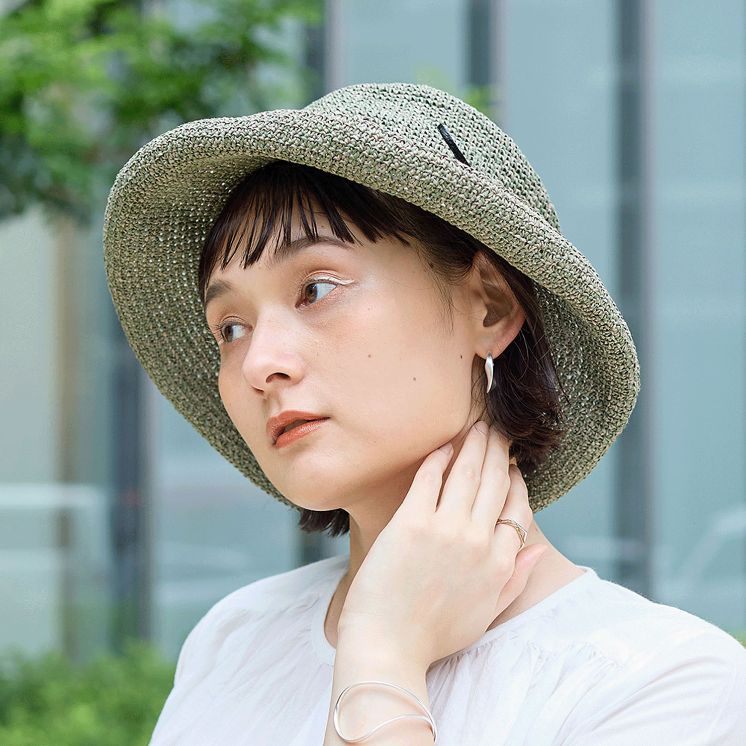 肌馴染みのいい ニュアンスカラーのクロシェハット - 画像7