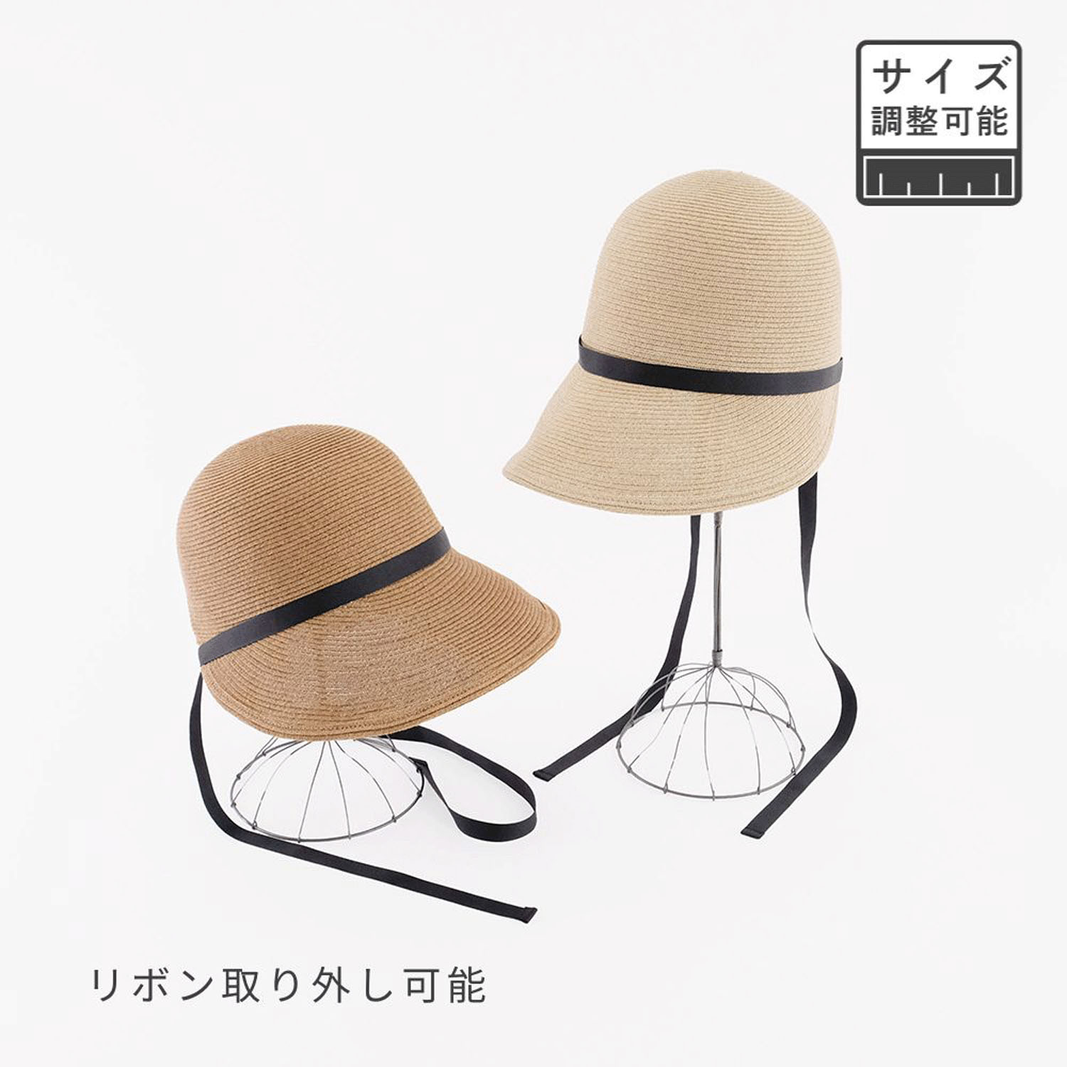 品よくかぶれる たっぷりブリムのジョッキーキャップ - 画像4