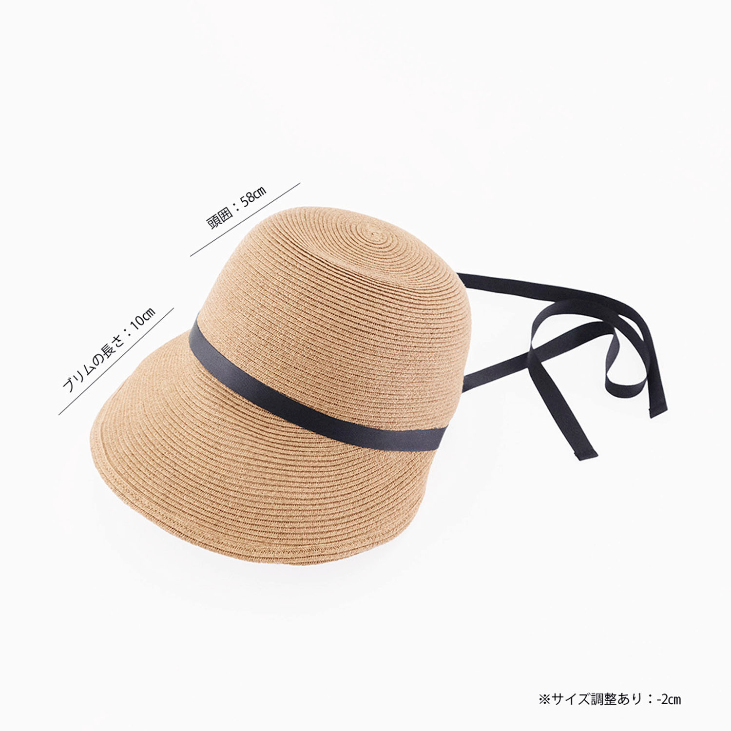 品よくかぶれる たっぷりブリムのジョッキーキャップ - 画像5