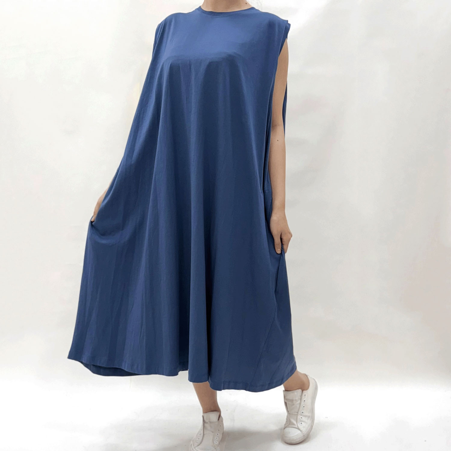 USAスーピマコットンノースリワンピース - 画像15