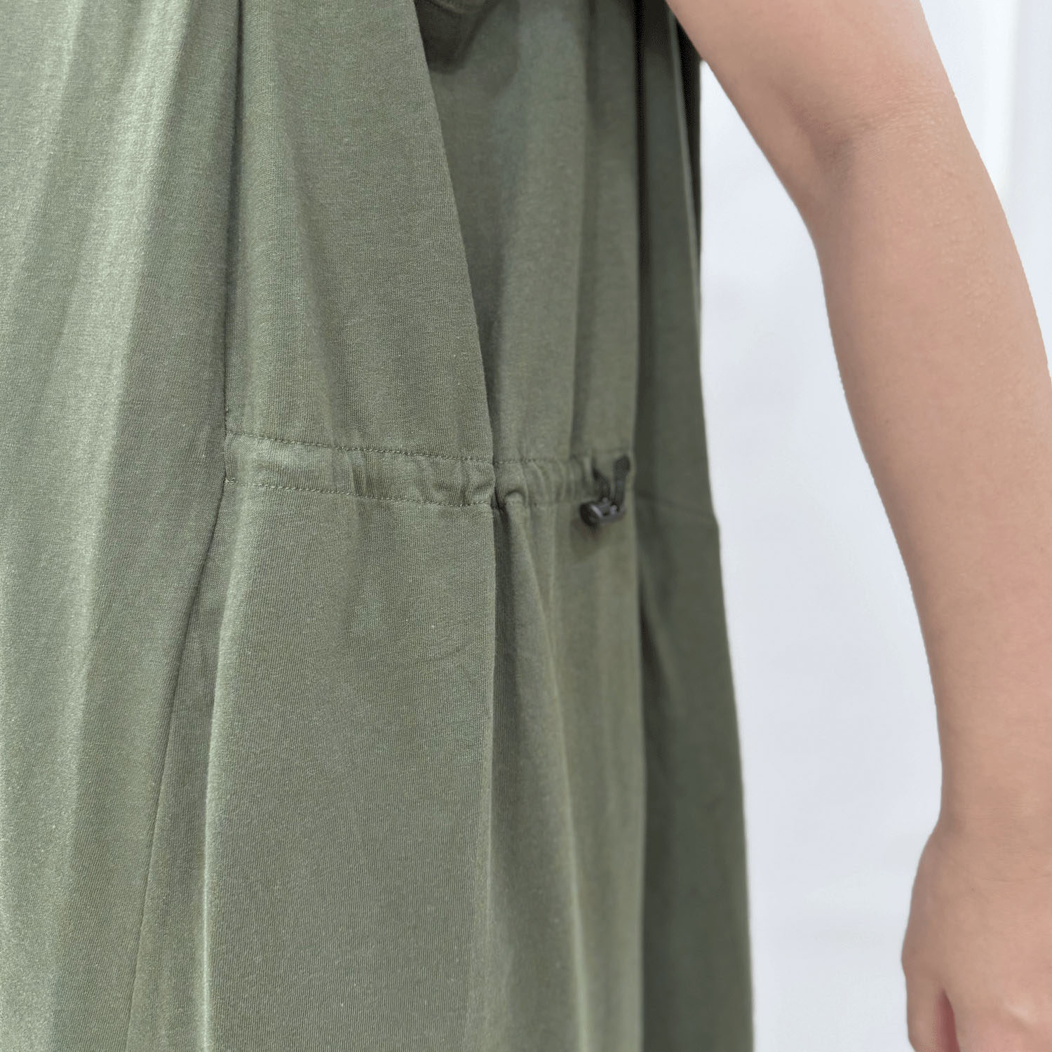 【Insta Live】USAスーピマコットンデザインノースリワンピース - 画像3