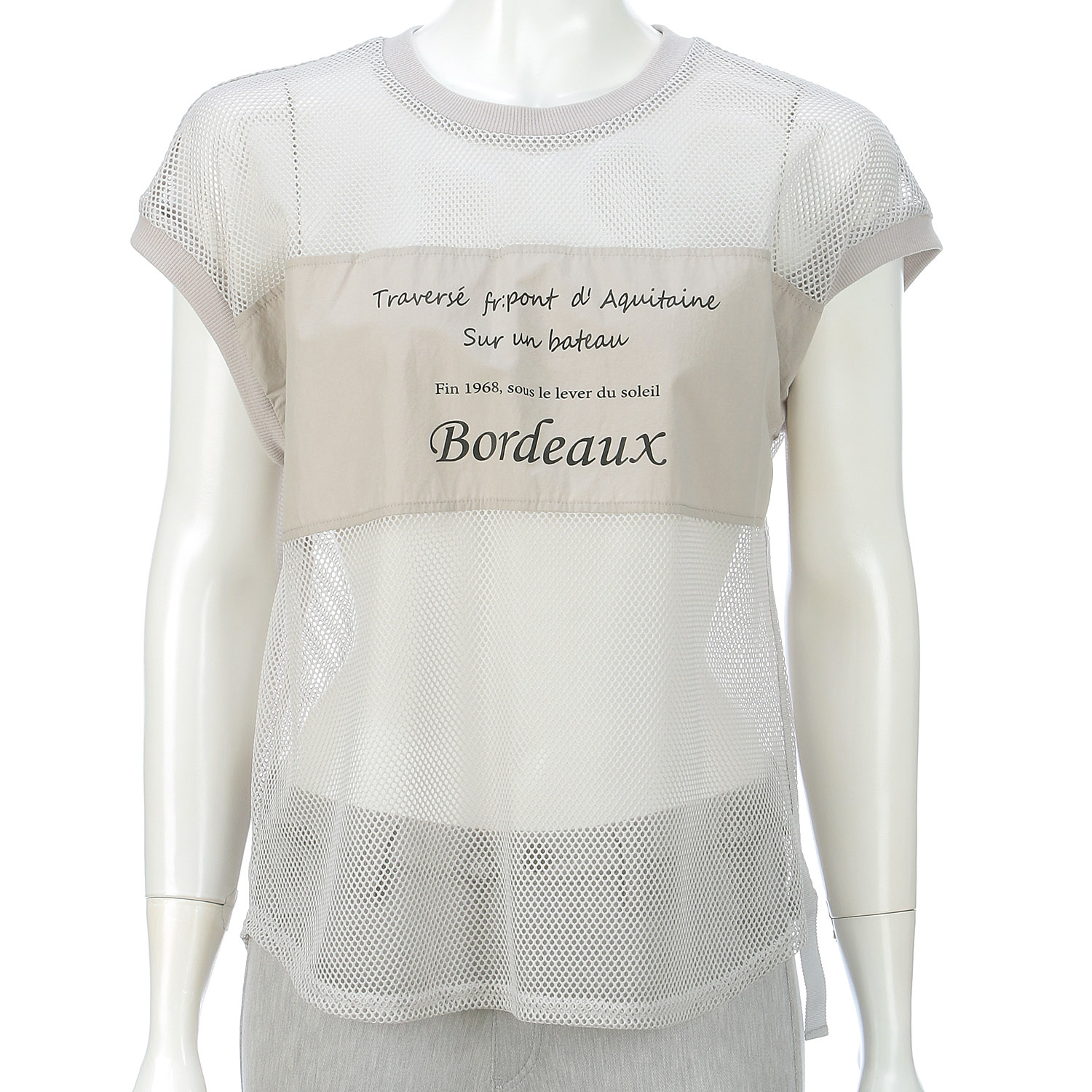 ロゴ入りメッシュチュニック