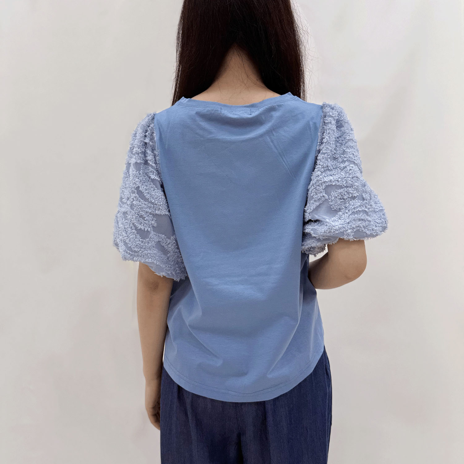 袖シフォン使いTシャツ - 画像4