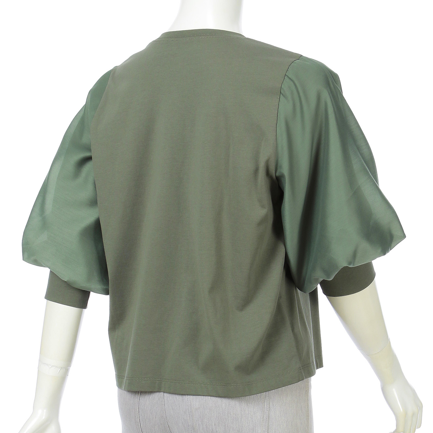 ニット／布帛切替プルオーバー - 画像9