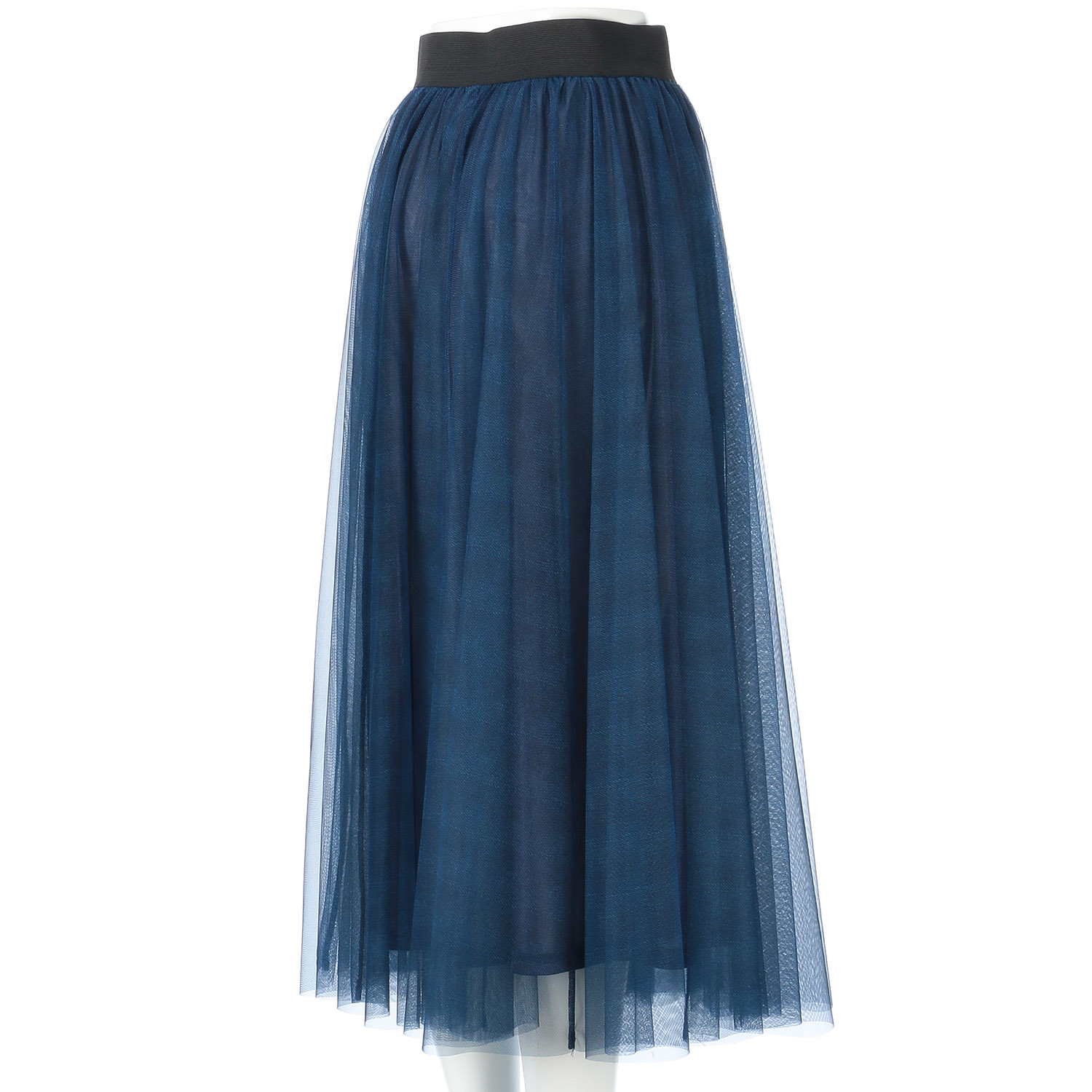 チュールプリントフレアースカート - 画像4