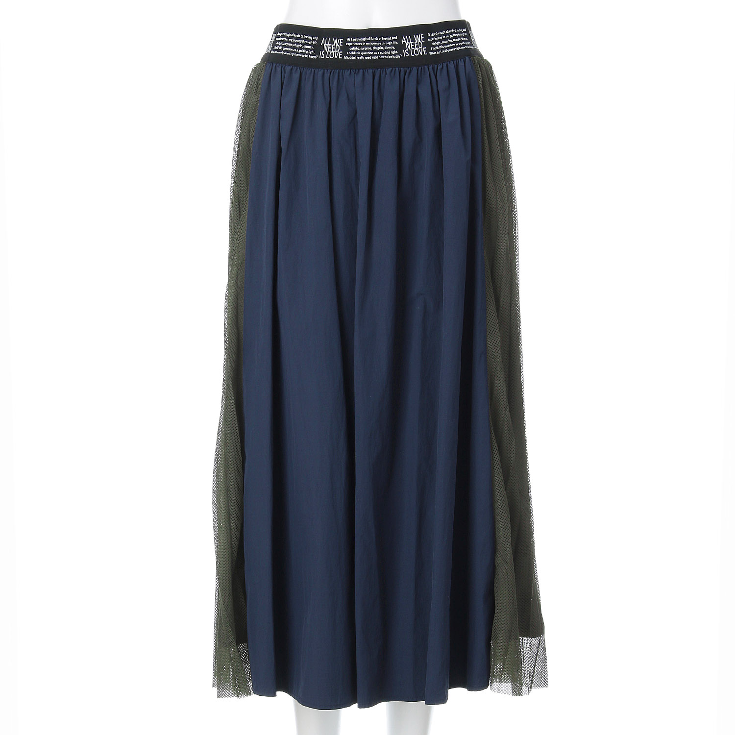 サイドプリーツメッシュスカート - 画像1