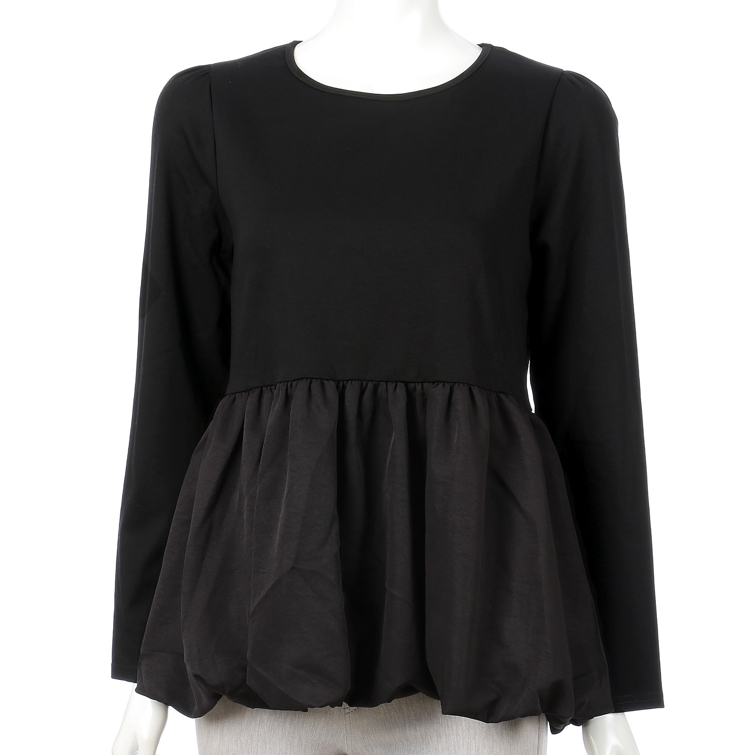 バルーン裾クルーネックプルオーバー - 画像2