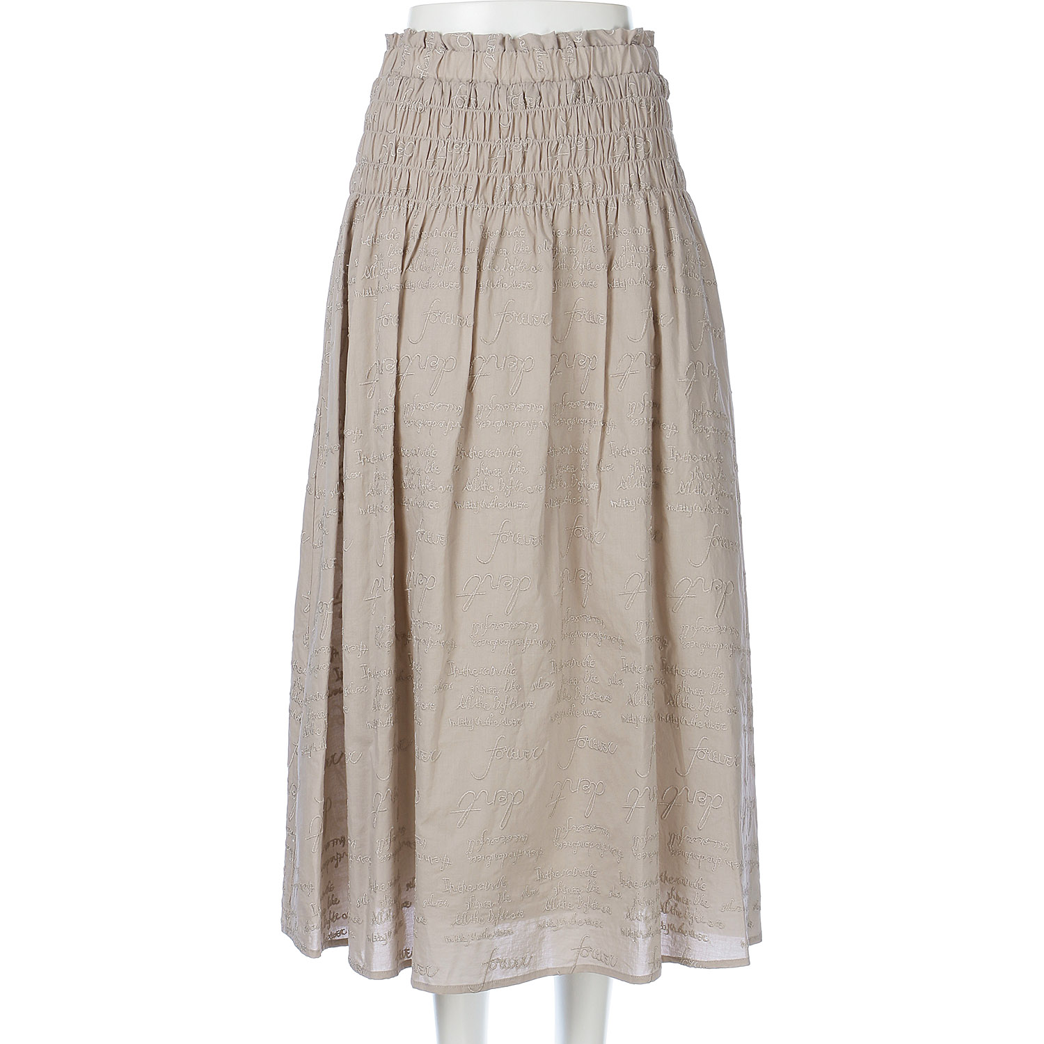 ロゴ刺繍スカート - 画像3