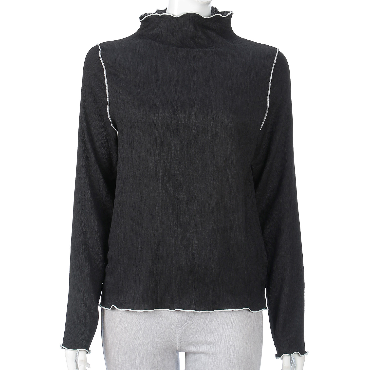 【my life】ハイネック配色メロウプルオーバー - 画像4