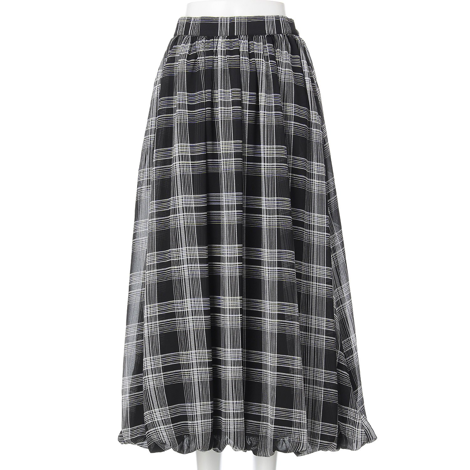 【my life】シアーチェックバルーンスカート - 画像5