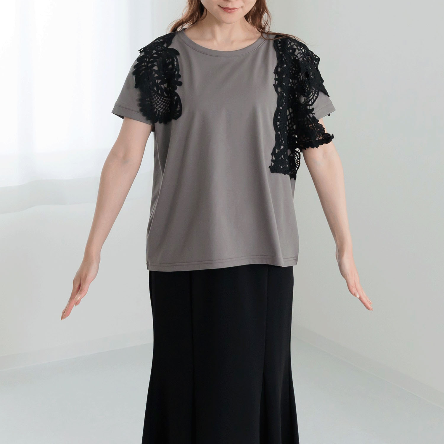 【my life】アシメレーストップス - 画像1