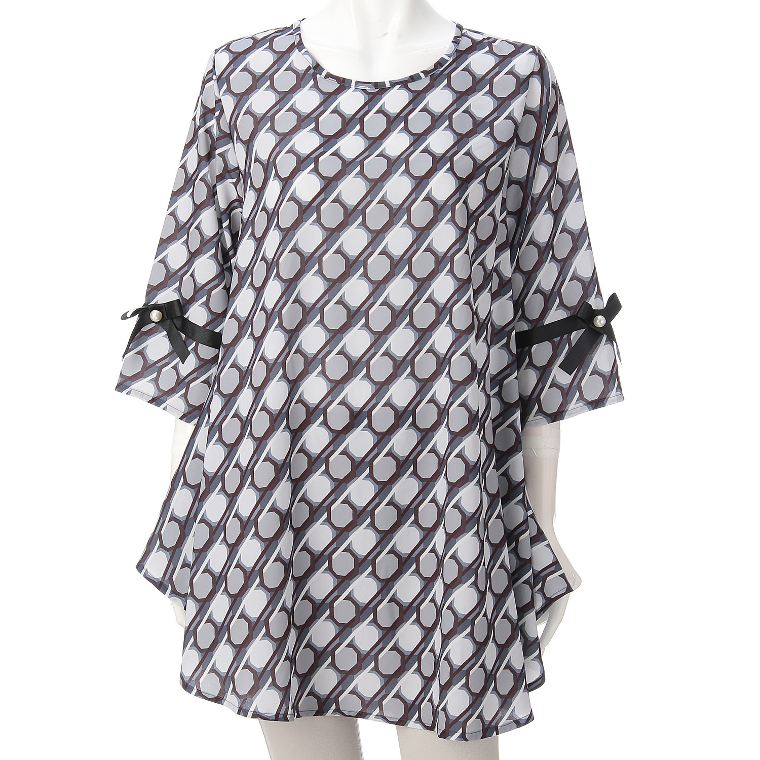 ジョーゼットプリントチュニック - 画像1