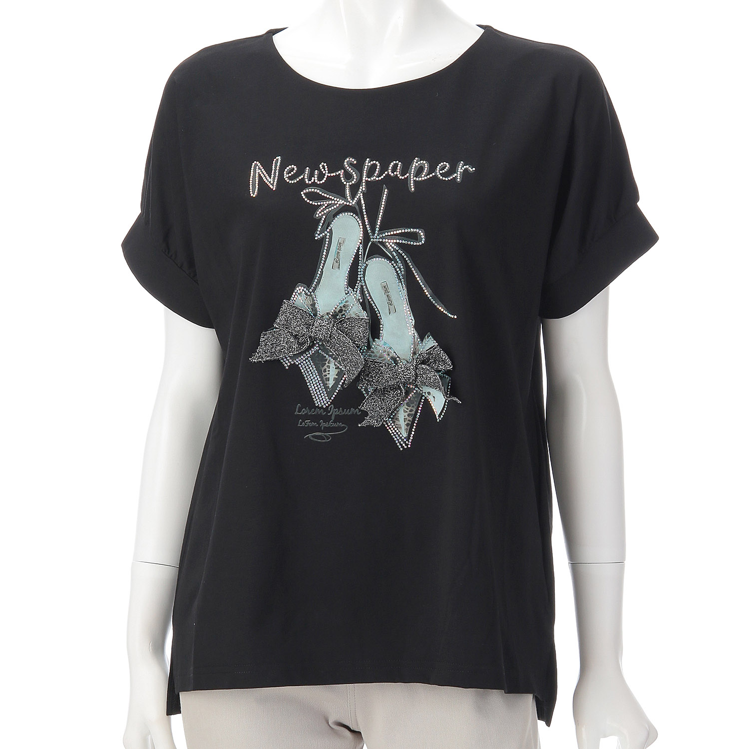 接触冷感リボン付プリントチュニック - 画像5