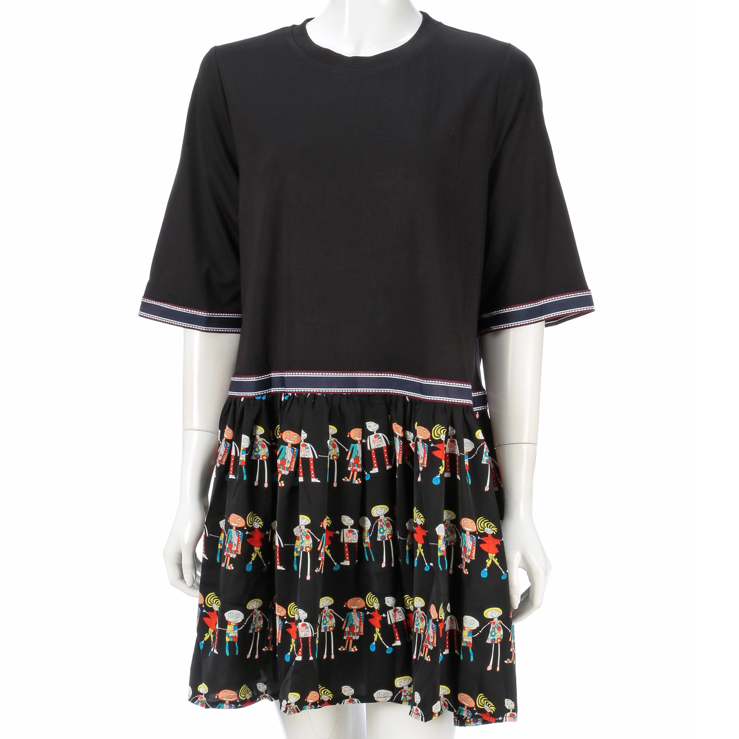 プリント切替ワンピース - 画像1