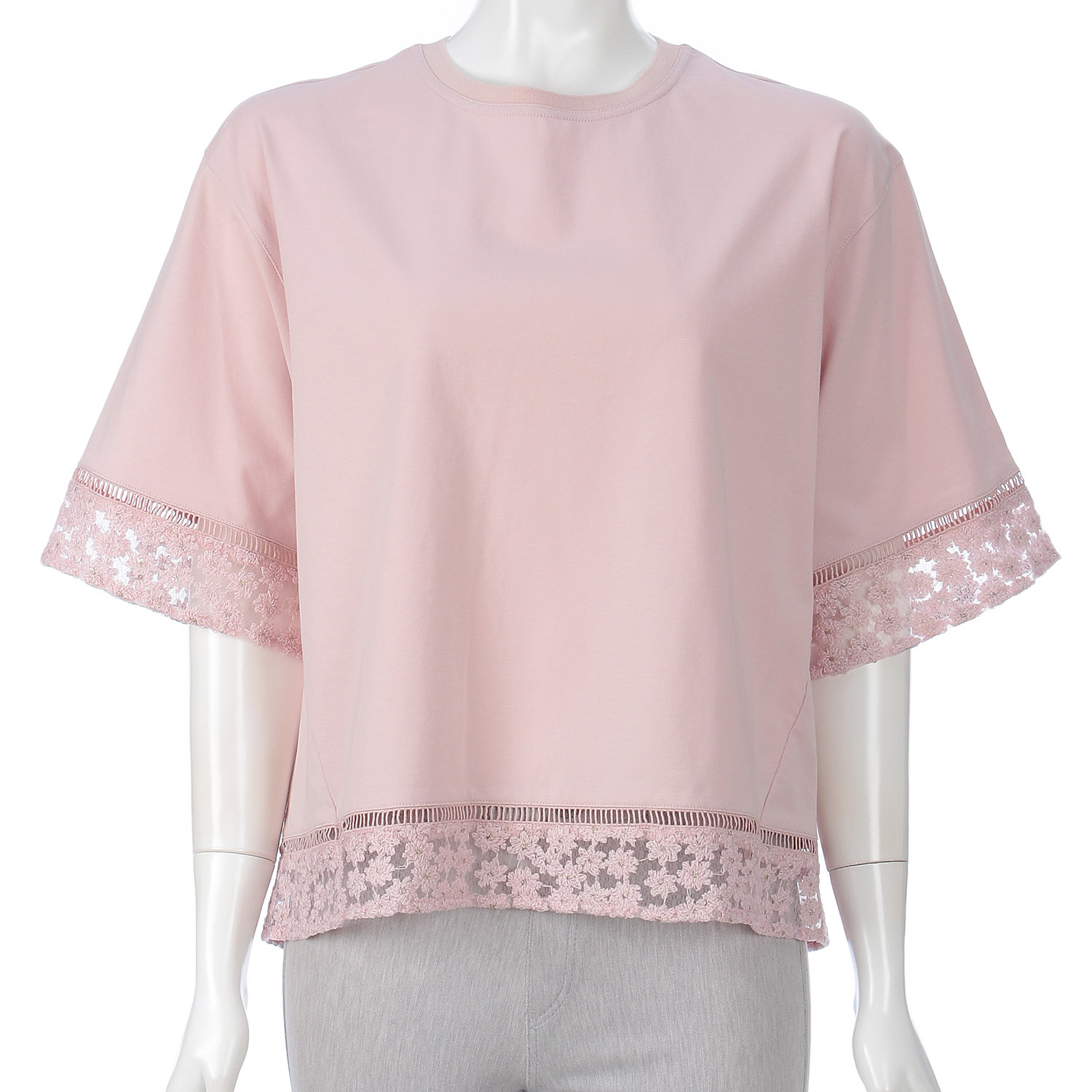 フラワーレースアクセントカットソープルオーバー - 画像1