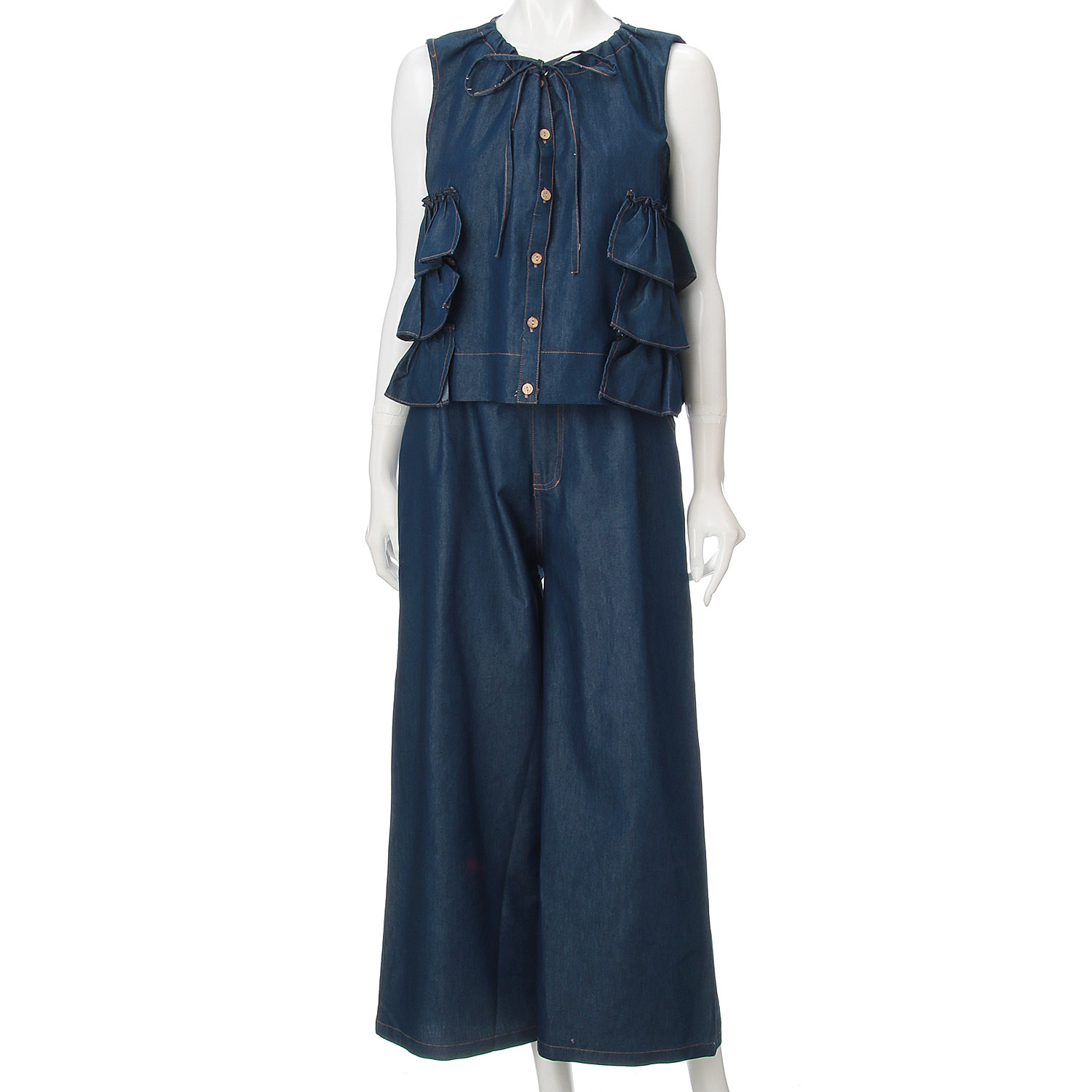 サイドフリル・デニムセットアップ - 画像6