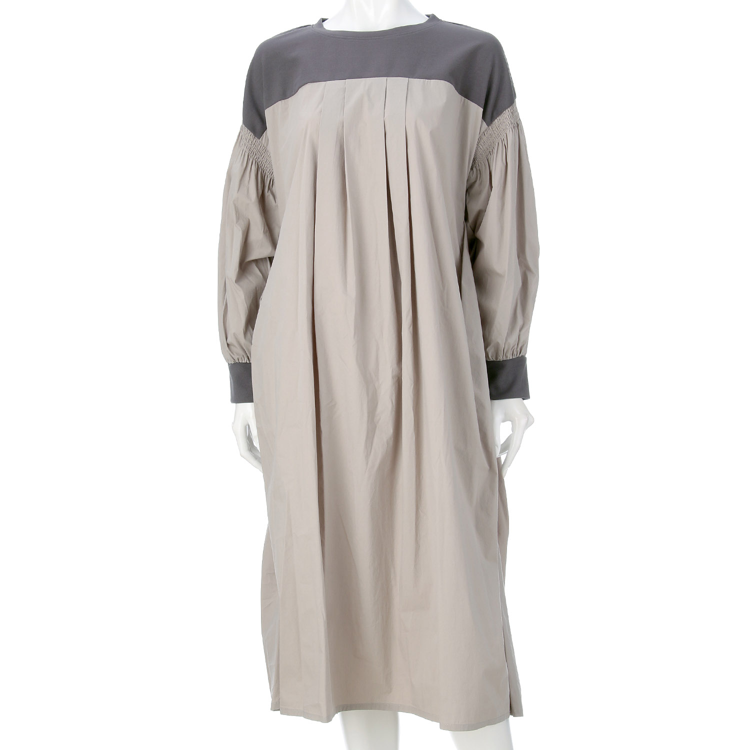 配色ワンピース - 画像1