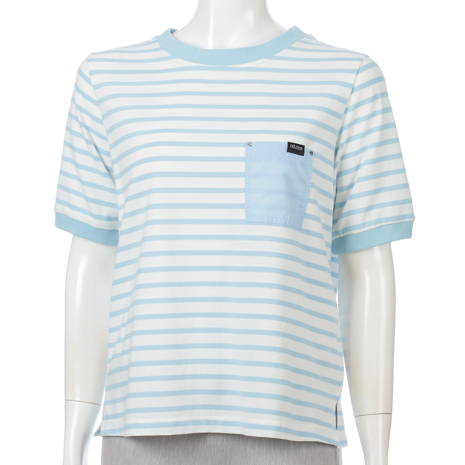 ボーダー切替プルオーバー