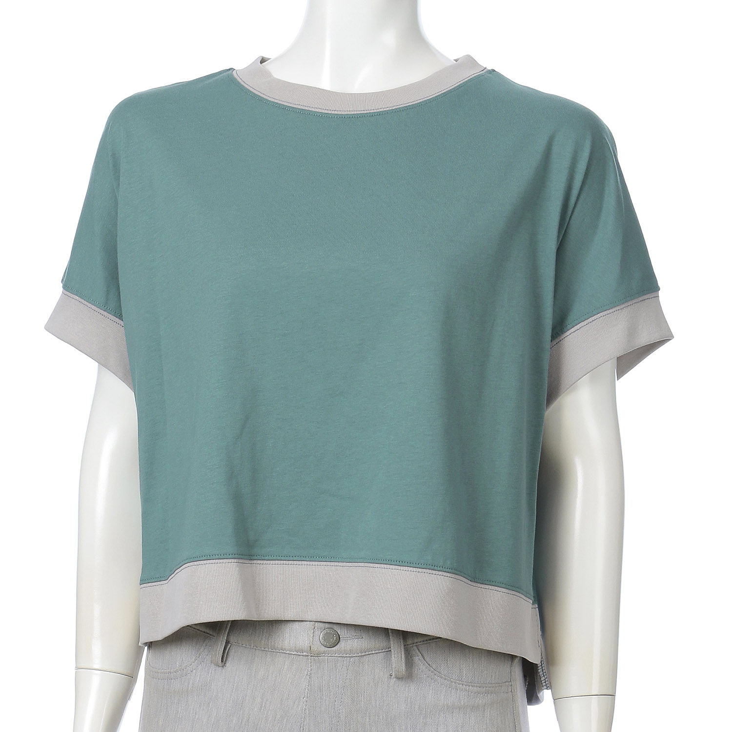 シルケットバイカラープルオーバー - 画像1