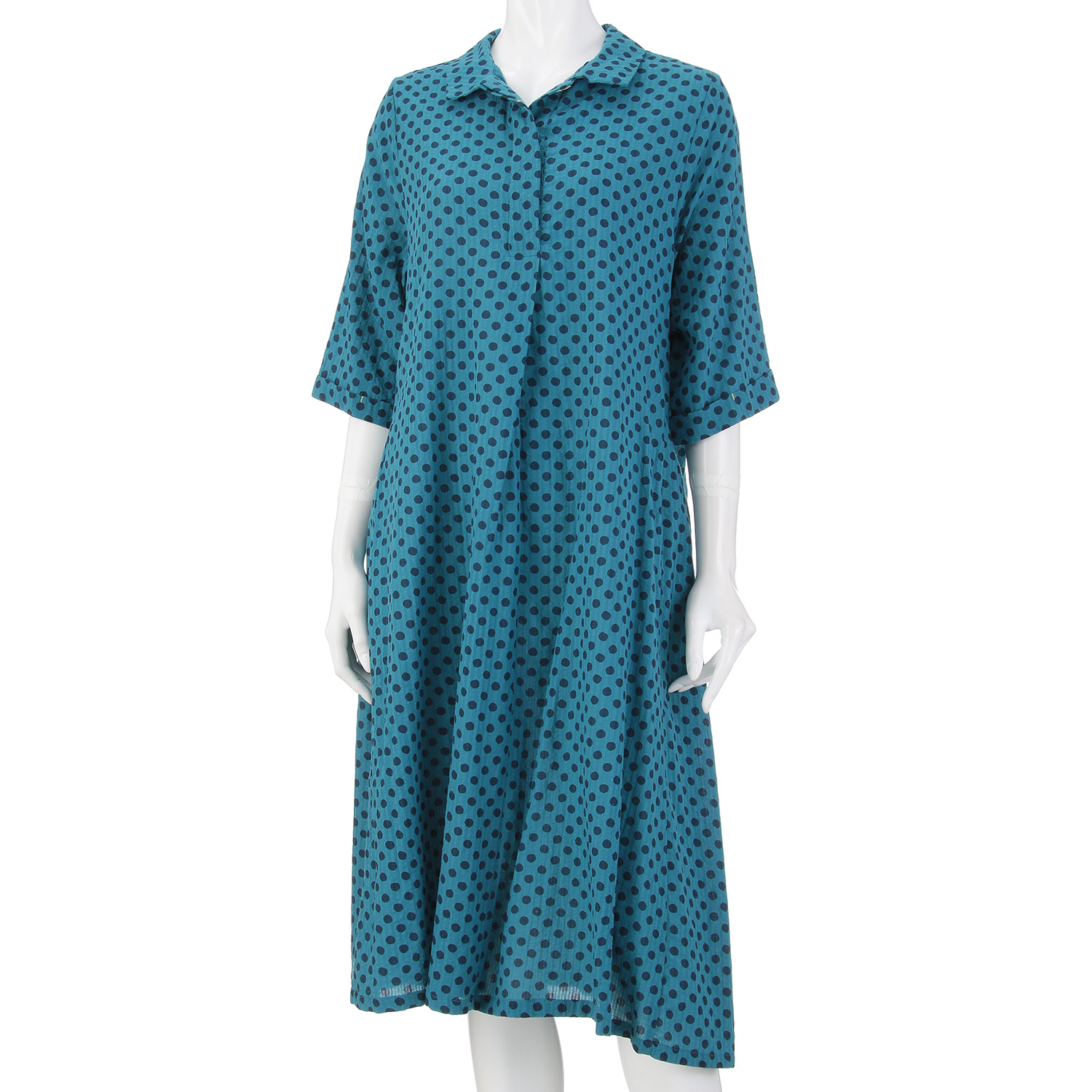 水玉プリントワンピース - 画像1