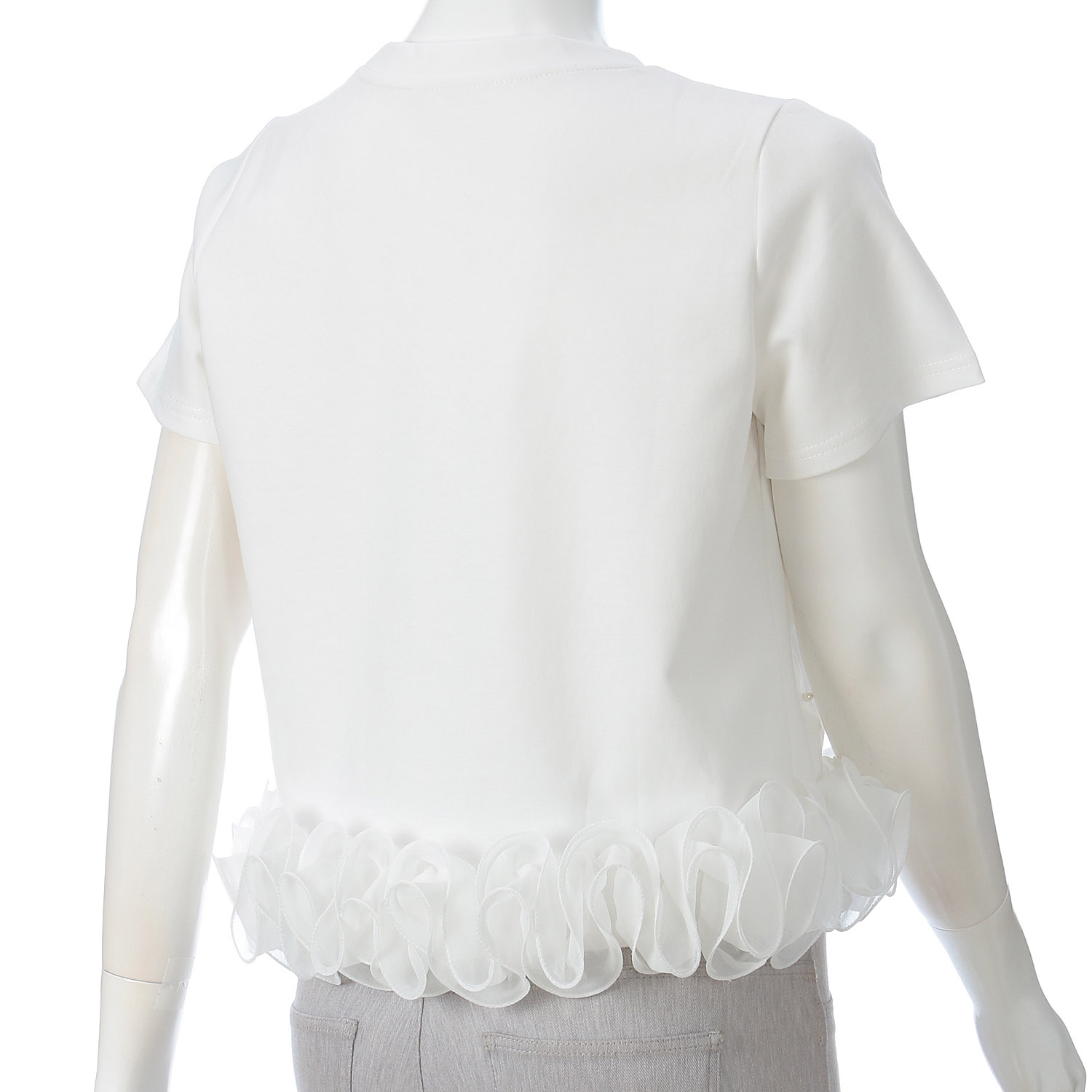 【Insta Live】VERITE オーガンジーフリル半袖プルオーバー - 画像2