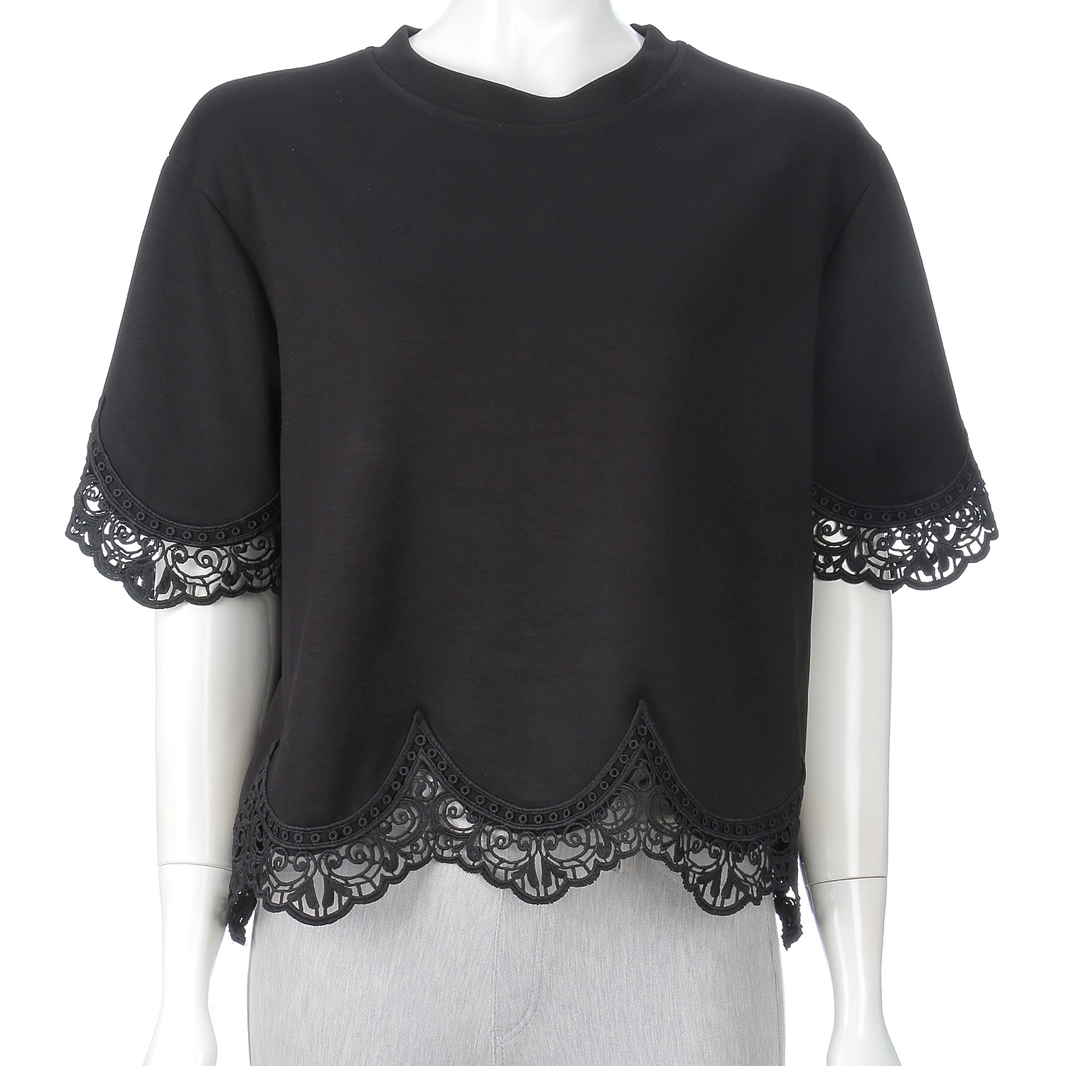 VERITE スカラップレース半袖プルオーバー - 画像2