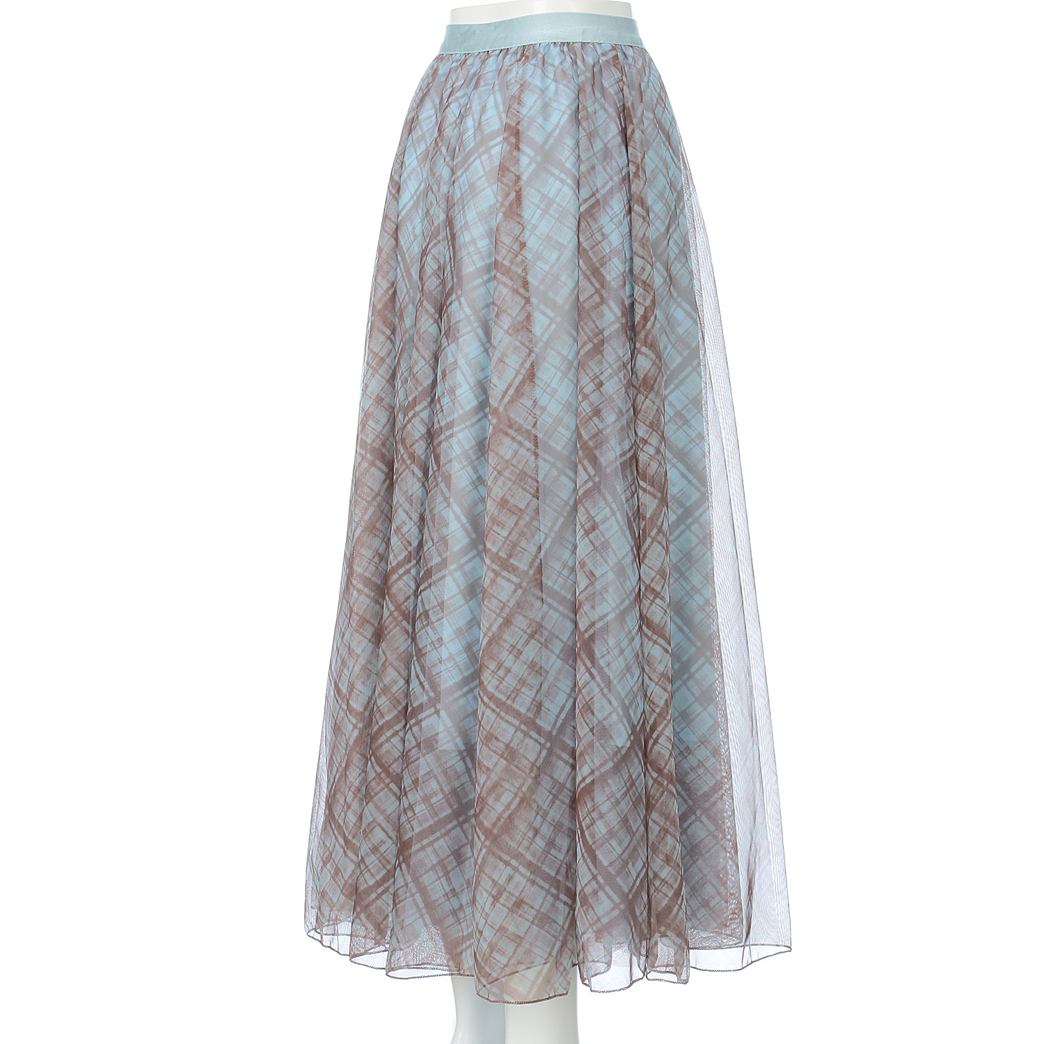 VERITE ニュアンスチェックフレアスカート - 画像4