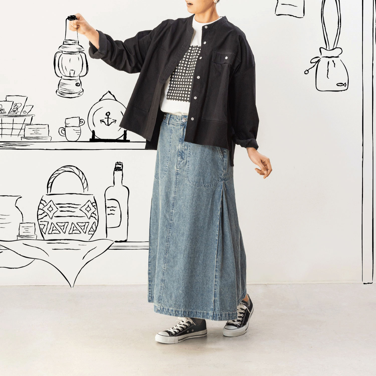 Northern Truck サイドフレアロングスカート - 画像3