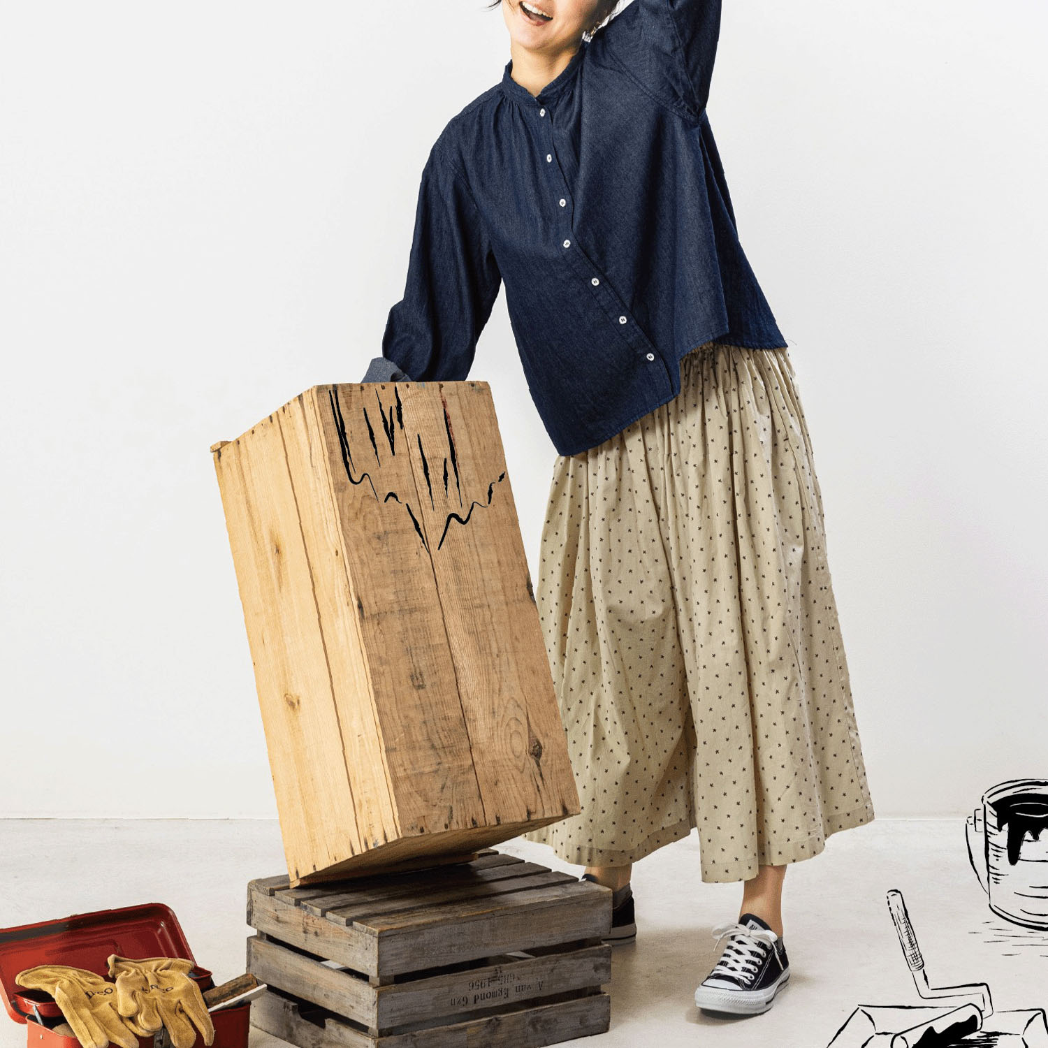 Northern Truck タック衿ギャーザーシャツ - 画像9