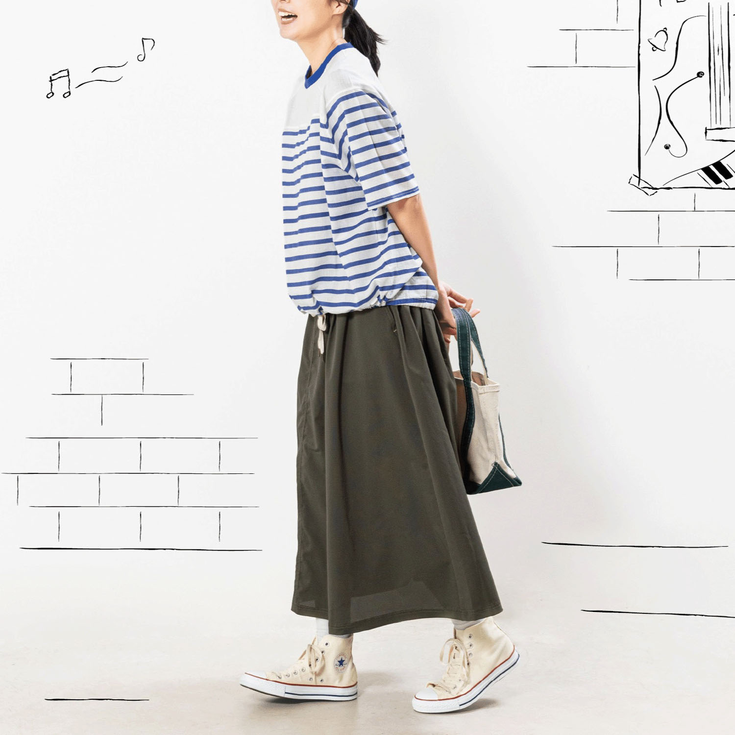 【4月中旬頃入荷予定】Northern Truck ボーダープリントラグランプルオーバー - 画像9