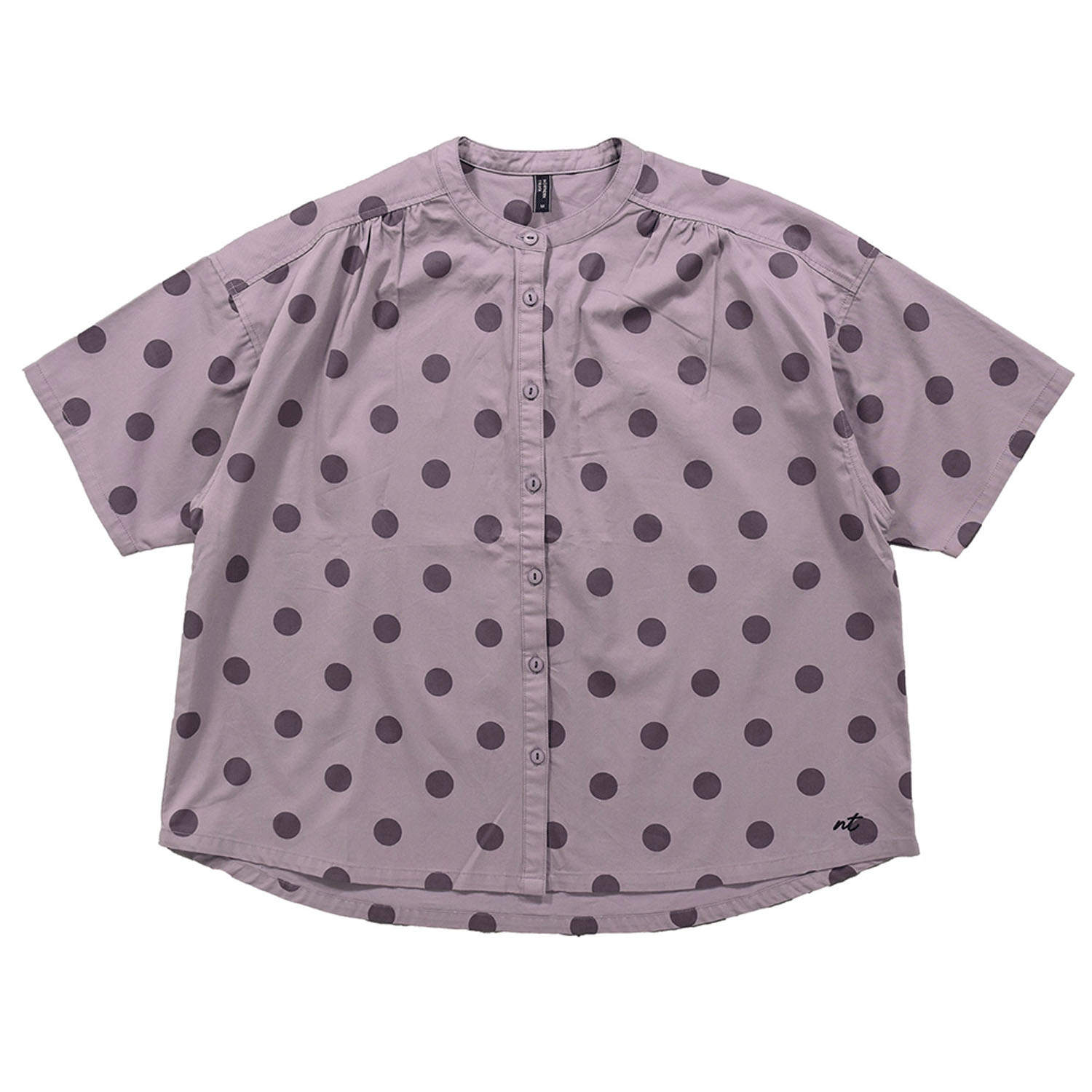Northern Truck ドットプリントバンドカラーシャツ - 画像11