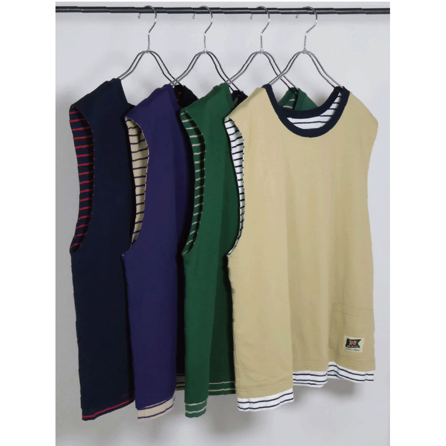 Northern Truck 無地×ボーダーリバーシブルベスト - 画像2