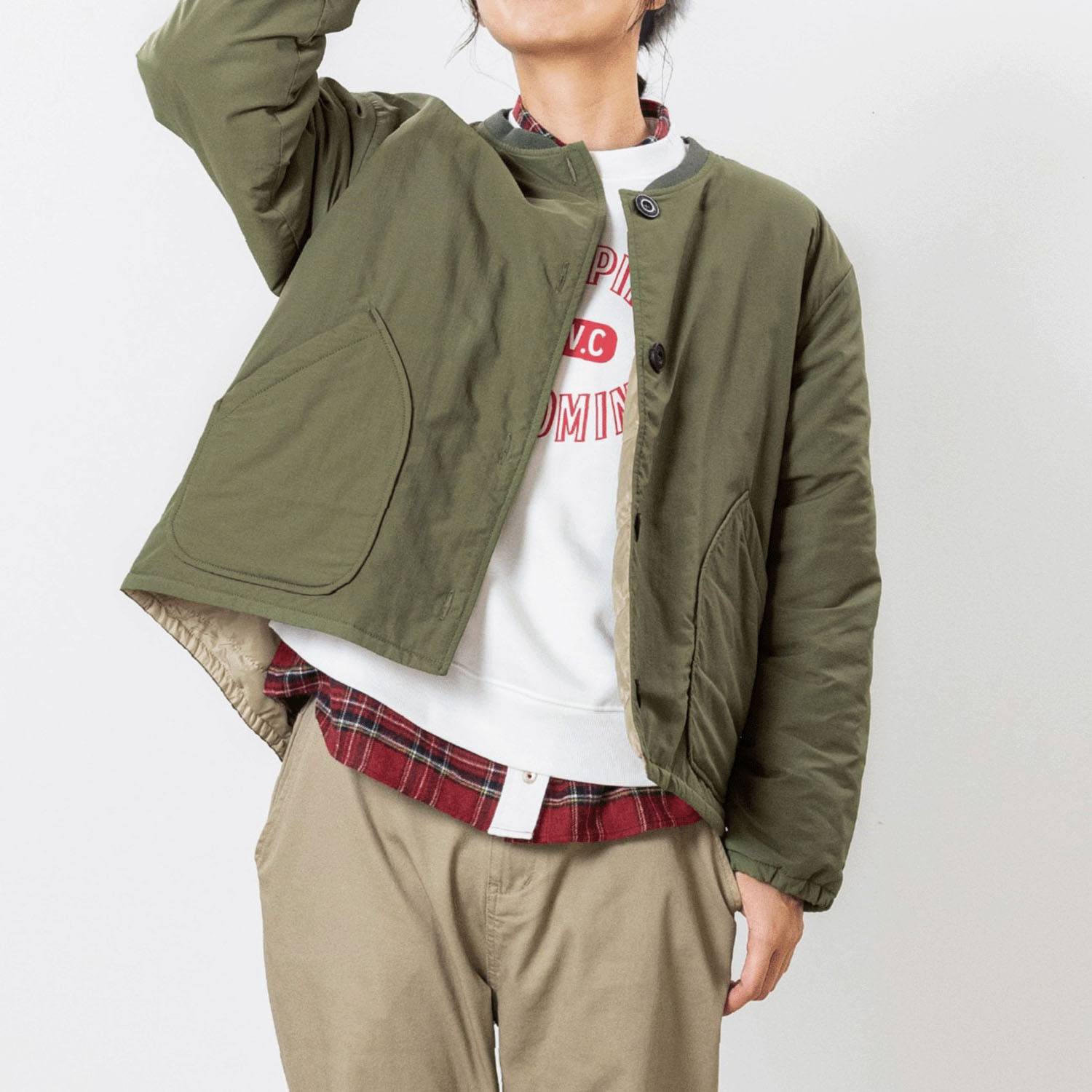 Northern Truck リブカラー中綿入りジャケット - 画像1